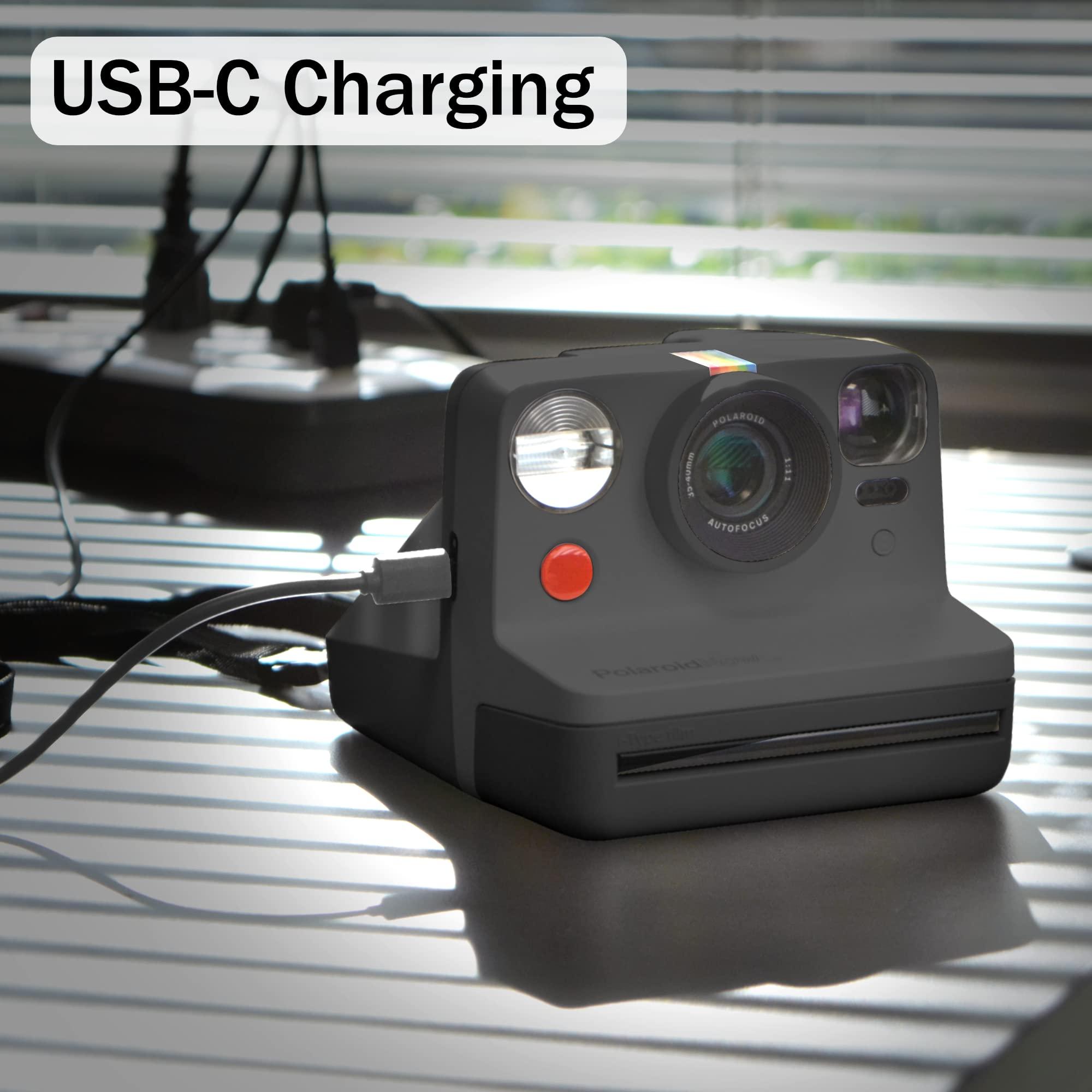 Polaroid Polaroid Gen 2 Now I-Type Instant Film Camera - Black Bundle with a Color i-Type Film Pack (8 Instant Photos) and a Cleaning Cloth