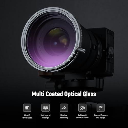 NEEWER NEEWER 67mm True Colors Variable ND&CPL Filter with Putter, ND3-64(1.5-6 Stops), 2 in 1 Adjustable Limited Neutral Density & CPL Filter, Multi Coated HD Optical Glass/Aluminum Frame/Scratch Resistant