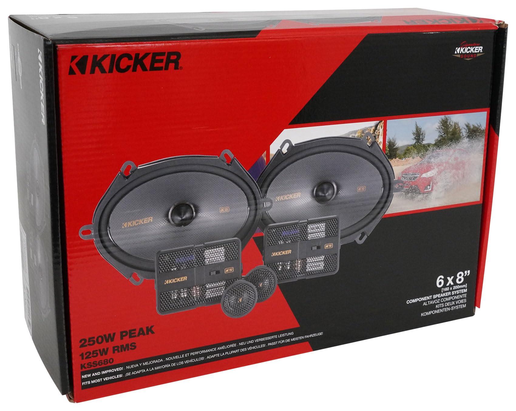 Audiosavings Audiosavings Bundle: (2) Pair Kicker 51KSS6804 6x8 / 5x7 Car Audio Component Speakers w/1" Tweeters (Items 4)