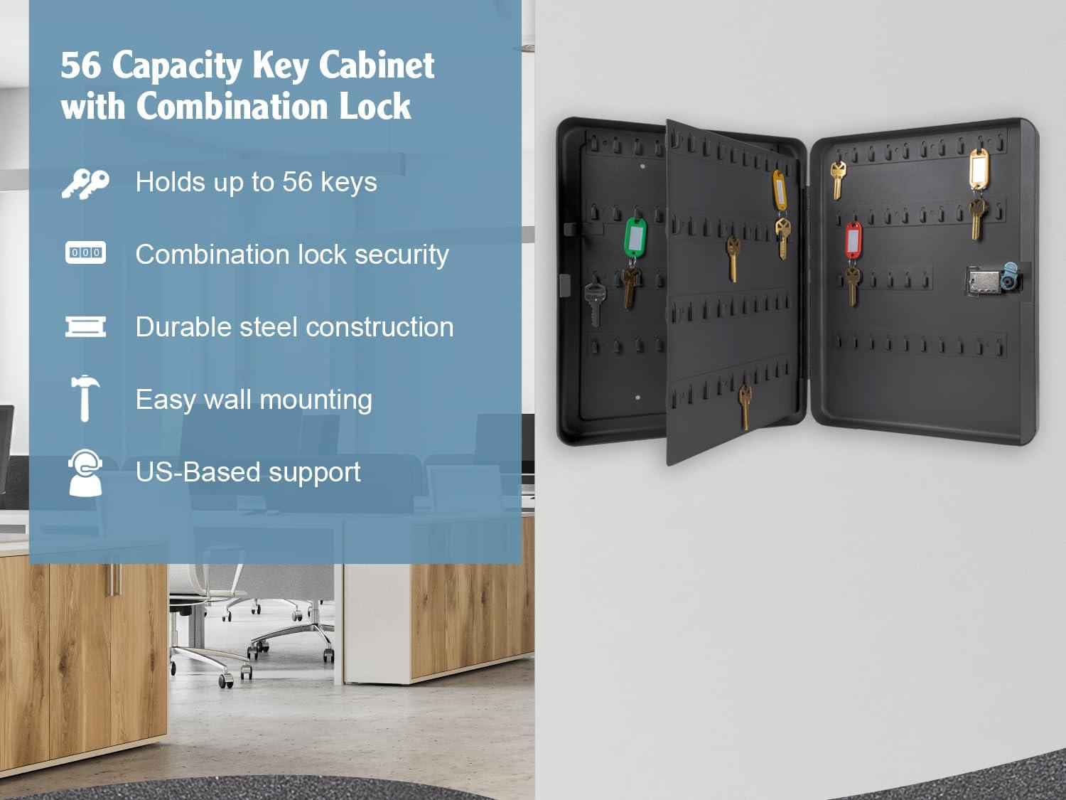 BARSKA Barska Combination Lock Key Kabinet Drop Box Wall Mount - Basic 156 Position