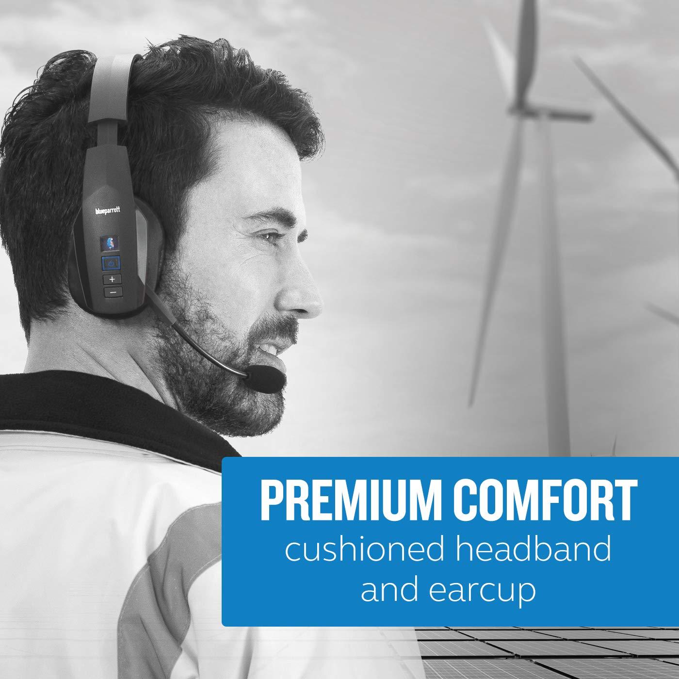 BlueParrott BlueParrott B450-XT Noise Cancelling Trucker Bluetooth Headset  Updated Design with Industry Leading Sound & Improved Comfort, Ideal for Anyone On The Go, Up to 24 Hours of Talk Time, Black