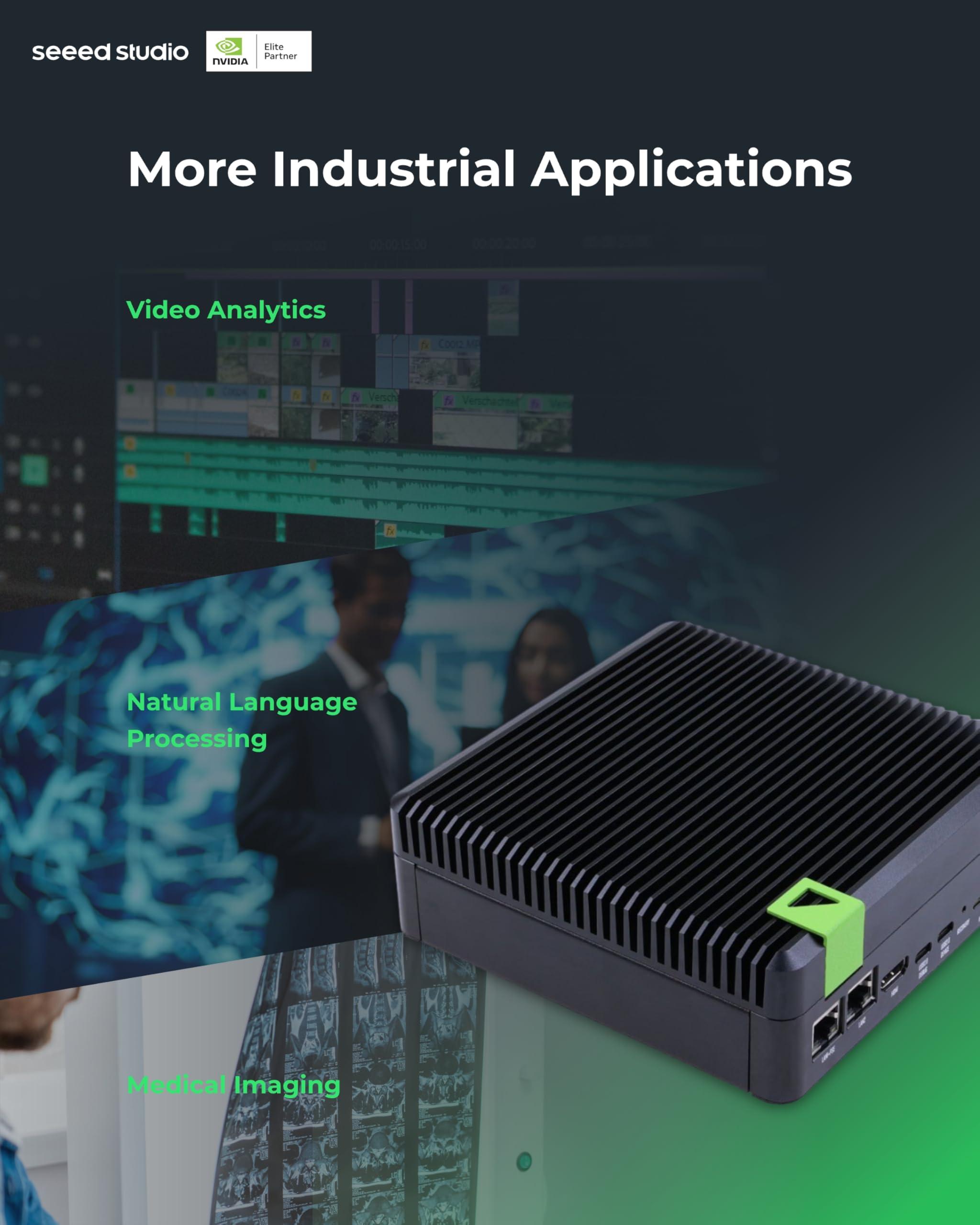 seeed studio seeed studio reComputer Industrial J4011- Fanless Edge AI Device with Jetson Orin NX 8GB Module