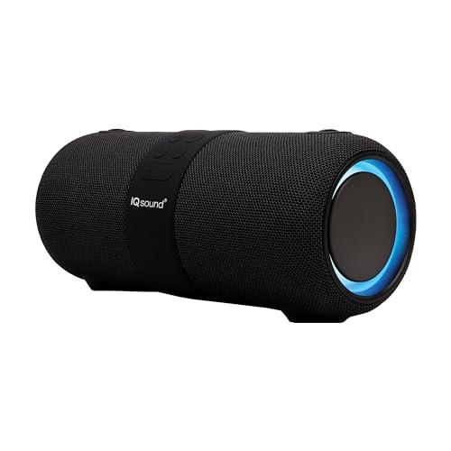 Supersonic Supersonic IQ Sound IQ-2323BT 2 x 3-Inch Portable Bluetooth Fabric Speaker with TWS, Voice Control, Clear Sound, RGB Lights, Water Resistance, FM Radio, and USB/AUX Inputs - Perfect for Any Event