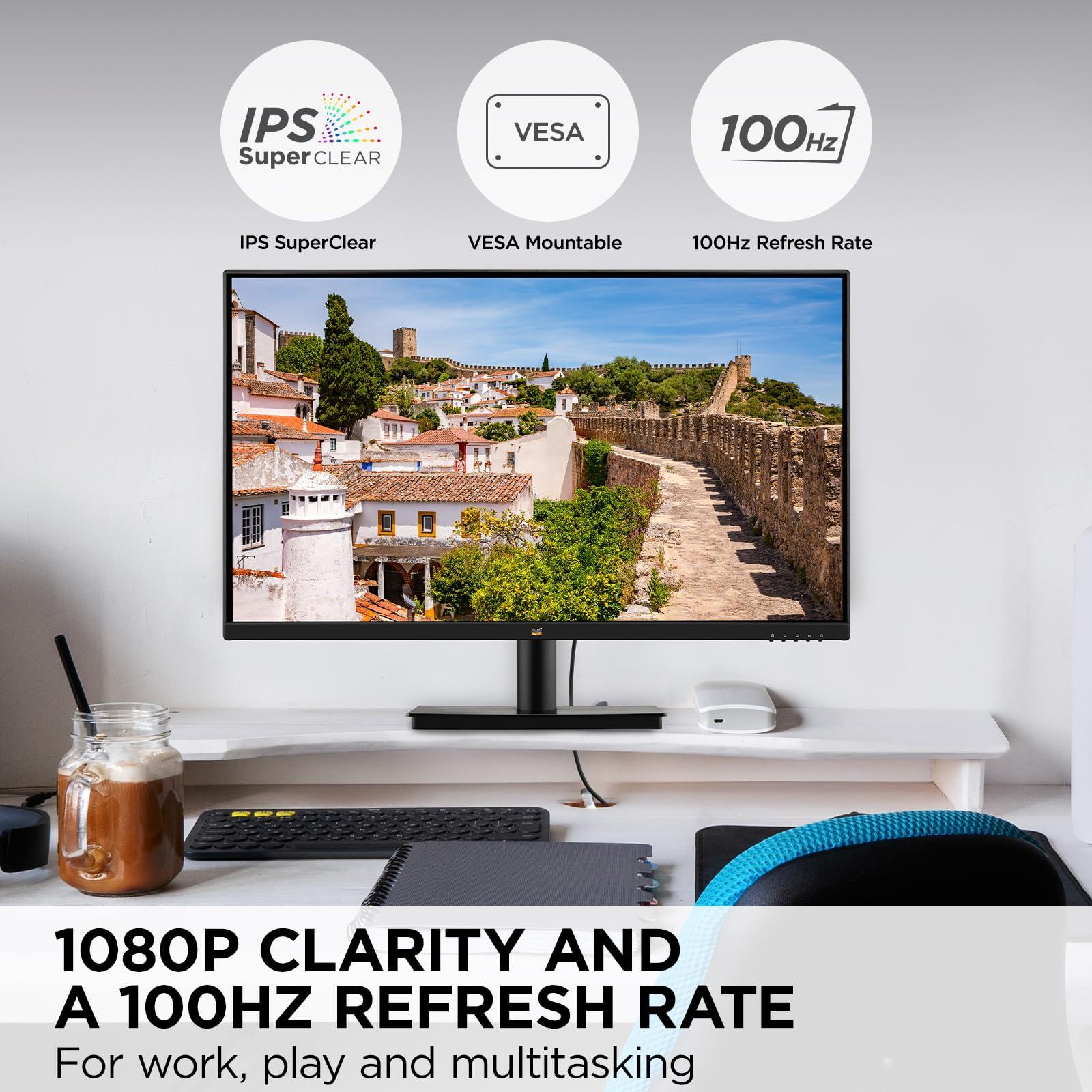 ViewSonic ViewSonic VA2709M 27 Inch IPS Full HD 1080p Monitor with 100Hz, Thin Bezels, Eye Care, HDMI, VGA Inputs for Home and Office