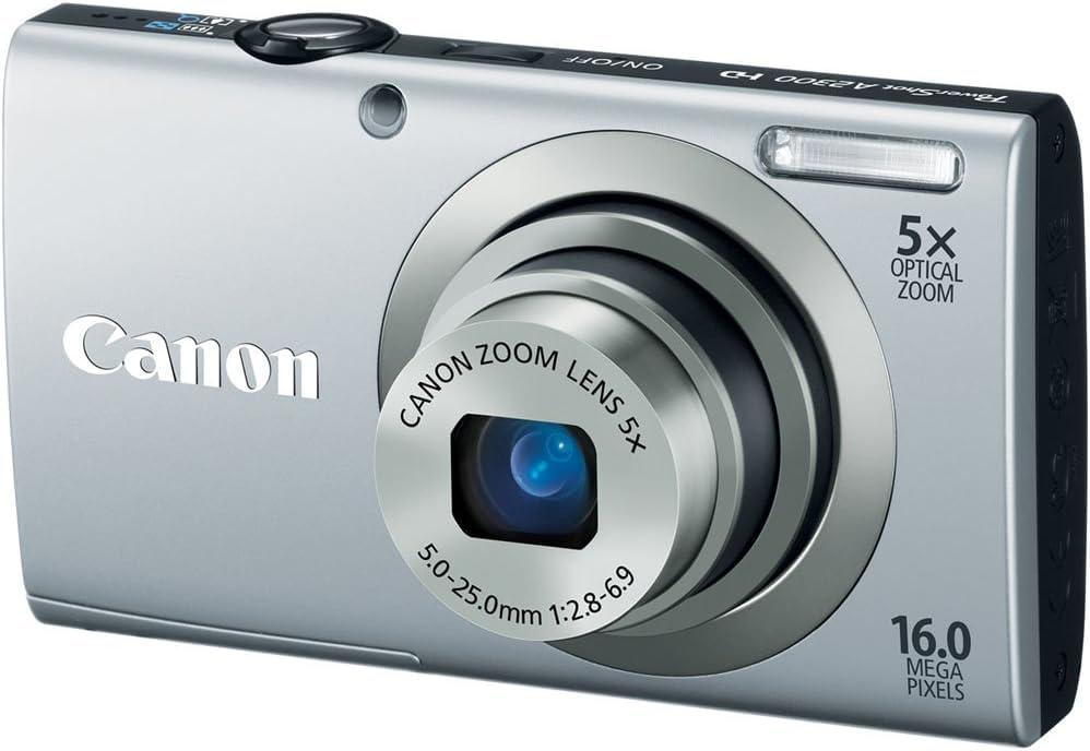Canon Canon PowerShot A2300 16.0 MP Digital Camera with 5X Optical Zoom (Silver) (Renewed)