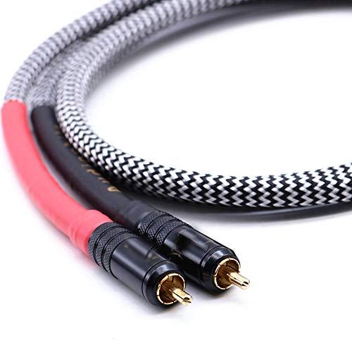 Moonsaudio Moonsaudio Balanced Audiophile Audio 2RCA Male to Dual XLR Male Connections Cables, HiFi Interconnect Cable for Home Theater, HDTV, Amplifiers,Hi-Fi System(2M/6.6FT, RCA to XLR Male)