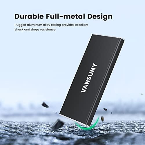 Vansuny Vansuny 1TB Portable External SSD, USB 3.1 Gen2 540MB/s High-Speed Data Transfer, Metal USB C Mini Portable External Solid State Drive for PC, Laptop, Phones and More