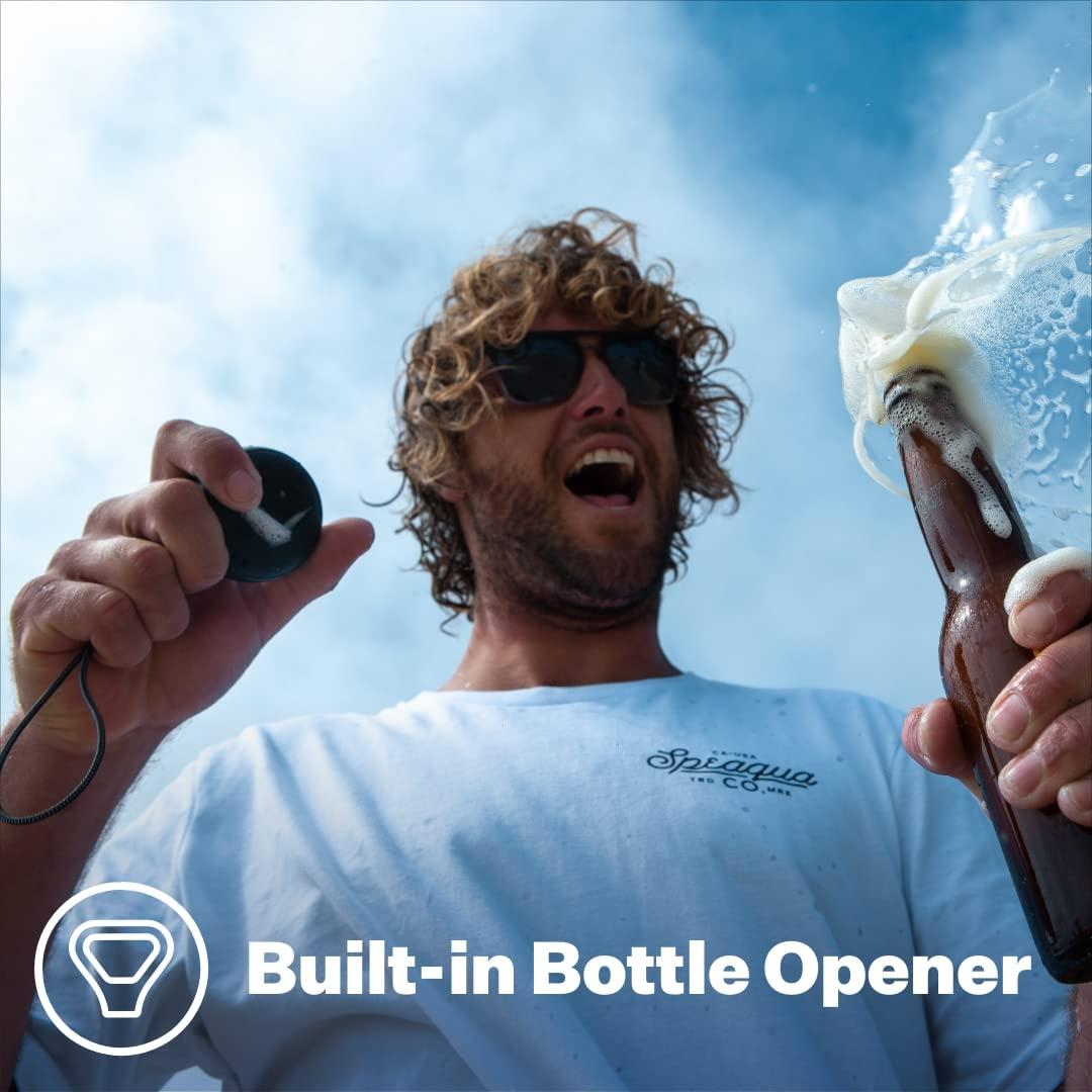 Speaqua Speaqua - Waterproof Bluetooth Speaker w/Bottle Opener - Small Portable Bluetooth Speaker - Dual Bluetooth Speaker Pairing Beach Accessory -Cruiser H2.0 Portable Outdoor Speaker - Great White