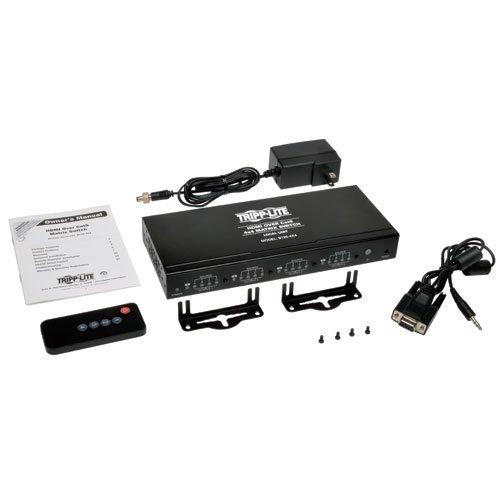Tripp Lite Tripp Lite 4x4 HDMI Over Cat5 / Cat6 Matrix Splitter Switch , Transmitter for Video and Audio, 1920x1200 1080p at 60Hz(B126-4X4) , Black