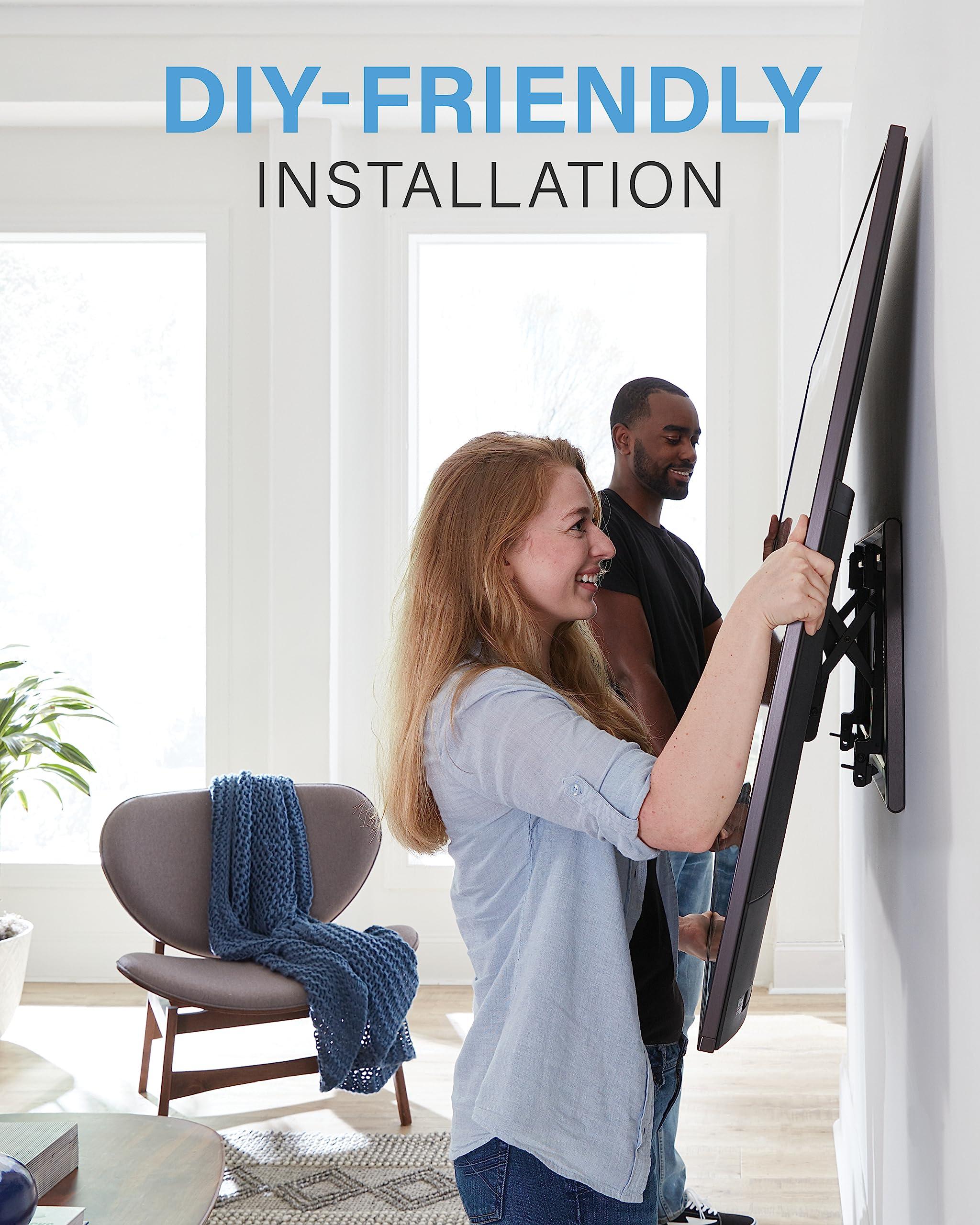 Sanus SANUS Tilting TV Wall Mount for Large TVs Up to 90 - Premium Tilt Mount w/Universal Fit - Smooth 5.7\" Extension Allows for Cable Management - Includes Hardware & Drill Template for Easy Install