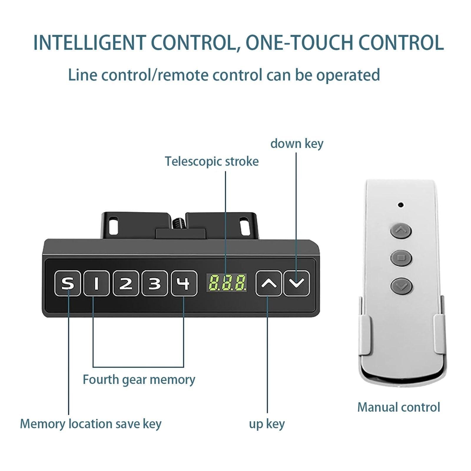 ZXXDSGHUS Adjustable TV Mount Bracket - for 42-70 Inch Electric TV Lift Stand - Telescopic Electric TV Lift - Can Be Hidden in A Cabinet Motorized Tv Mount, Up to 60kg, Travel Less Than 40 Seconds