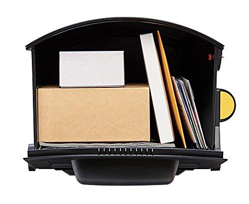 Gibraltar Mailboxes Gibraltar Mailboxes Patriot Large Capacity Rust-Proof Plastic Black, Post-Mount Mailbox, GMB515B01