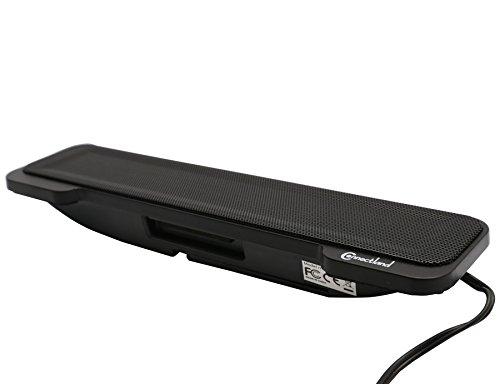 Syba Syba USB Powered 3.5mm Audio Laptop Speaker CL-SPK20138 Clip-On Soundbar - Portable Compact Travel Stereo Speaker Bar Design Uses USB for Power 3.5mm Jack for Audio Black.