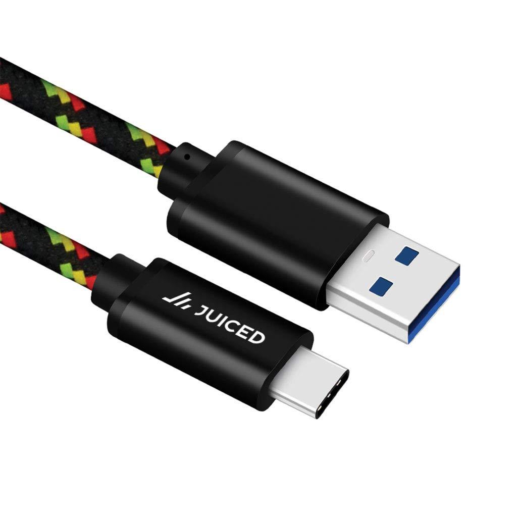 Juiced Systems Juiced Systems USB-C to USB-A 10 Gbps USB 3.2 Gen 2 Data Power Cable | 2 Meter 6.5 ft Length | Fast Charging with Quick Data Transfers
