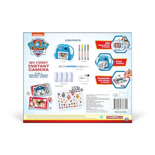 Canal Toys Paw Patrol My First Instant Camera; Photo, selfie, and video functions; Ink free printing; Frames and filters can be added digitally; Stickers and markers can be added after printing-Amazon Exclusive