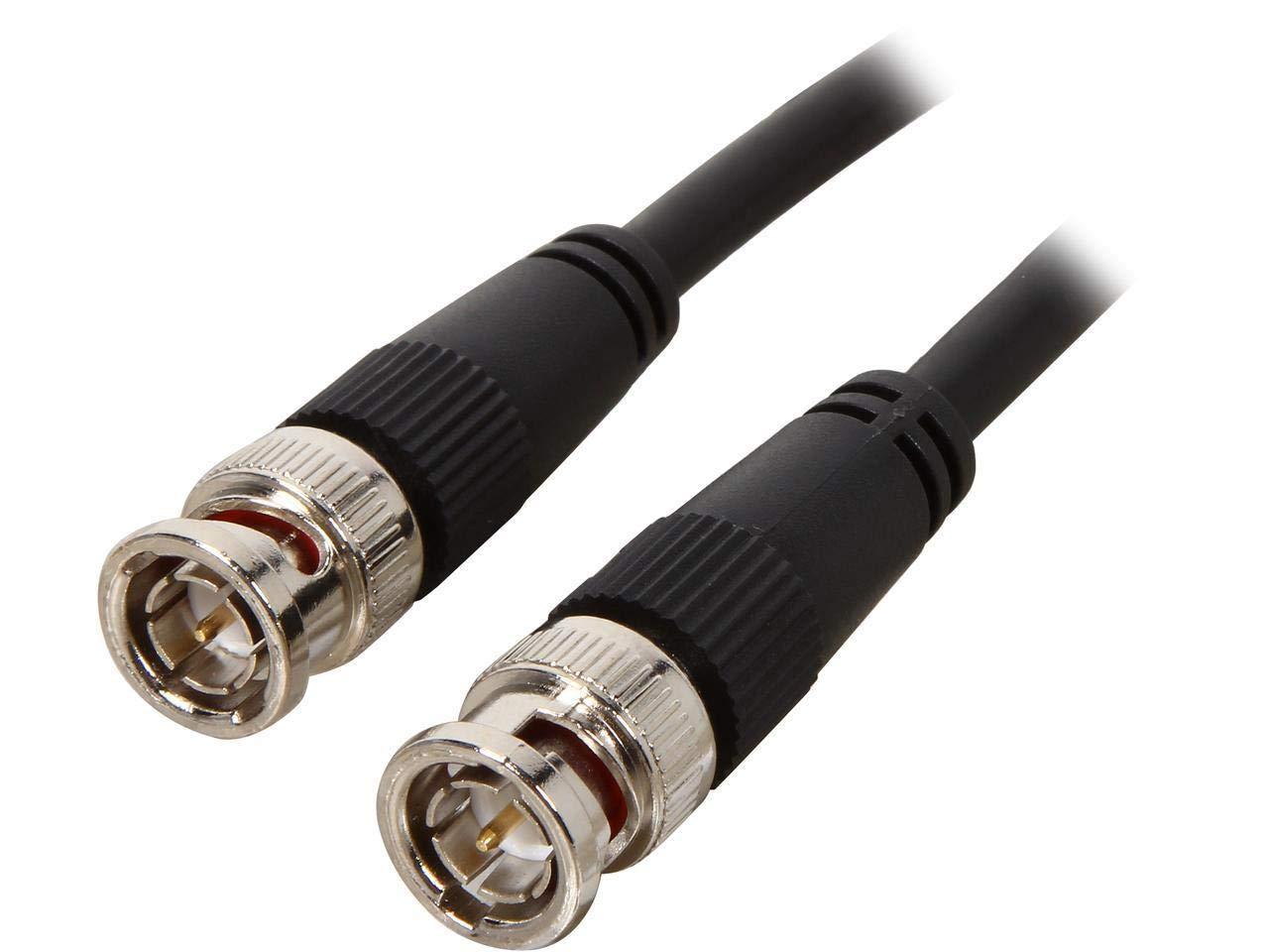 C2G/ Cables To Go C2G/ Cables To Go Legrand - C2G BNC Cable, 75 OHM BNC Cable, 6 Foot Connector Cable, Black BNC Cable 75 OHM, 1 Count, C2G 40026