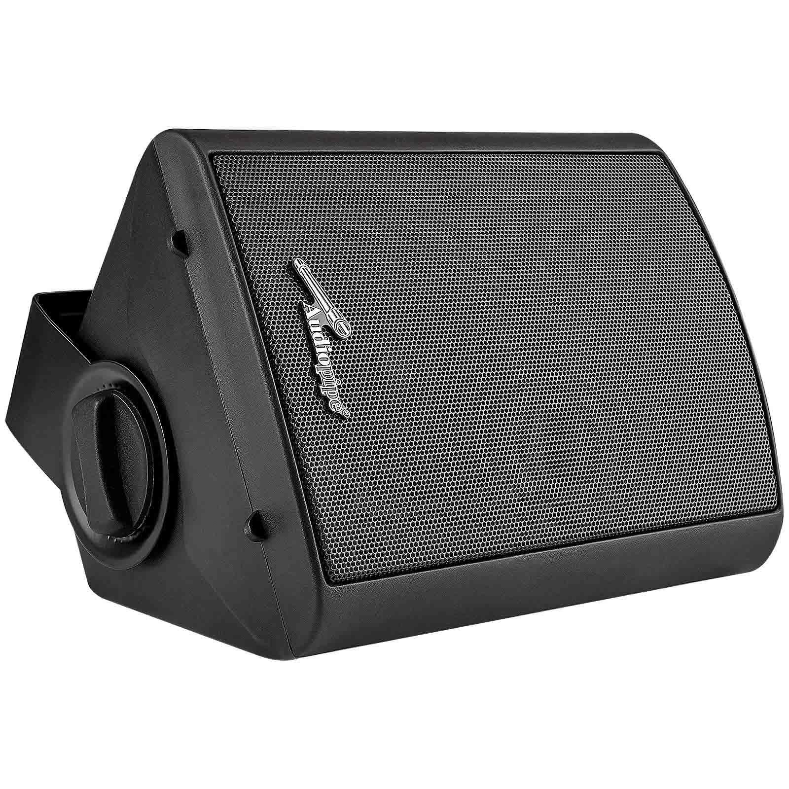 Audiopipe Audiopipe 4 2-Way Indoor/Outdoor Weatherproof Loudspeaker (ODP-423BK), Black, Monitor Speaker, 2-Way, 60 Watts, 8 Ohms, Long-Lasting, Music-Responsive LED Lighting (Sold in Pairs)