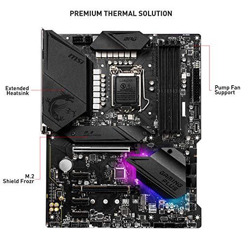 MSI MSI MPG Z490 Gaming Plus Gaming Motherboard (ATX, 10th Gen Intel Core, LGA 1200 Socket, DDR4, CF, Dual M.2 Slots, USB 3.2 Gen 2, 2.5G LAN, DP/HDMI, Mystic Light RGB)