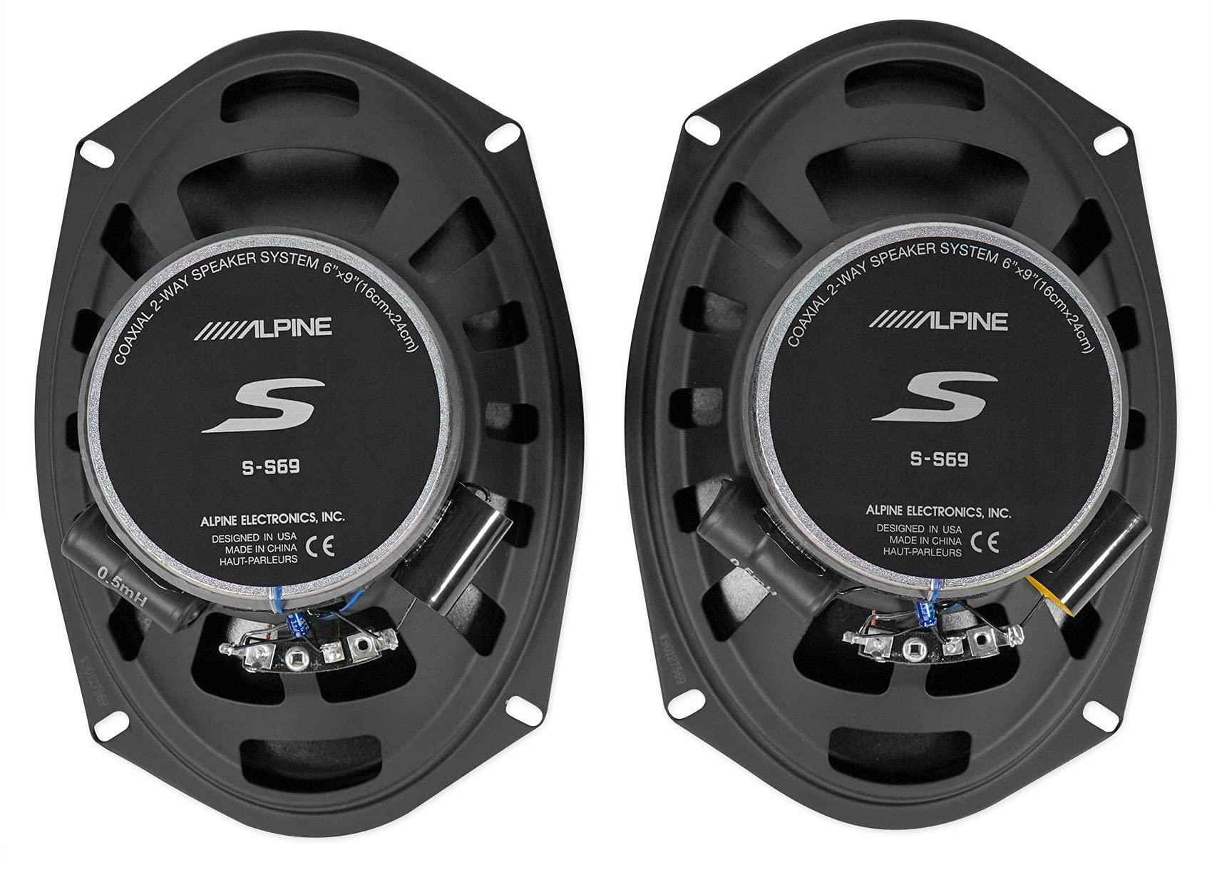 Alpine Alpine (4) S-S69 260 Watt 6x9 Car Audio Coaxial 2-Way Speakers