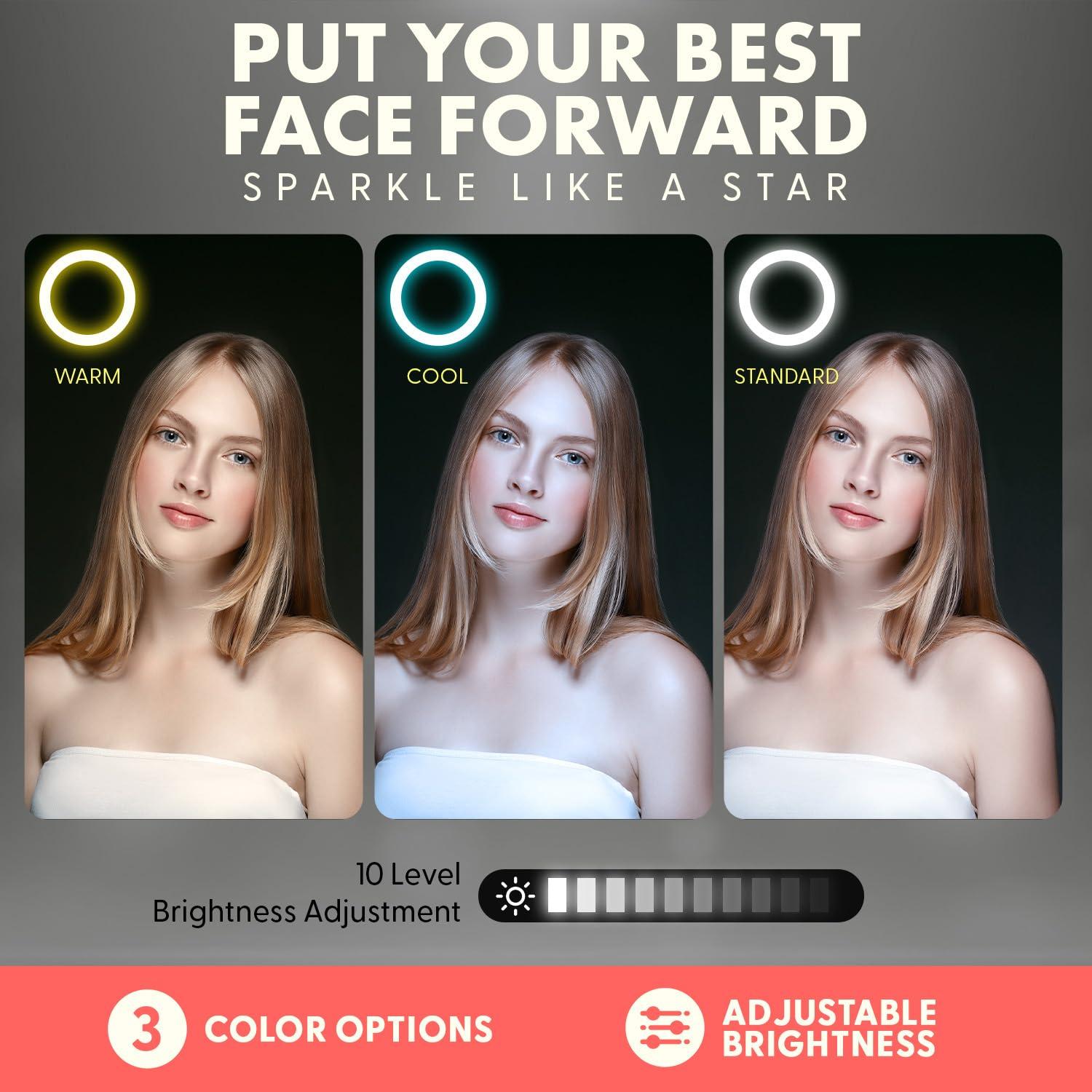 SQUATZ SQUATZ 11 LED 12W Selfie Ring Light R11 with Wired Control, Tripod Stand with 6 Sections, Phone Holder, Adjustable Brightness Levels for Influencers, YouTube, TikTok, and Barbers.