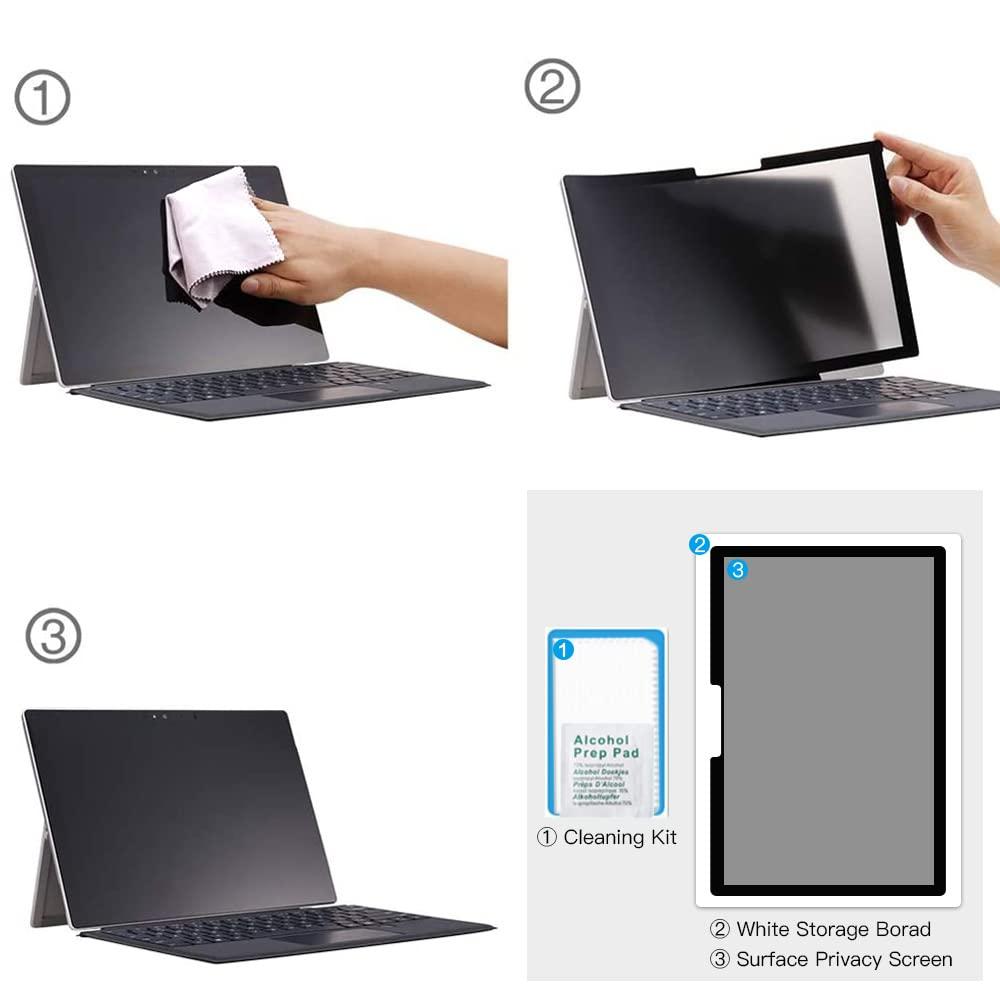 FILMEXT FILMEXT for Microsoft Surface GO 2th Generations Fully Removable Privacy Screen Protector Filter, Anti-Spy Filter, Anti-Glare Feature Makes (for Surface GO 2th Generations Privacy Screen Protector)