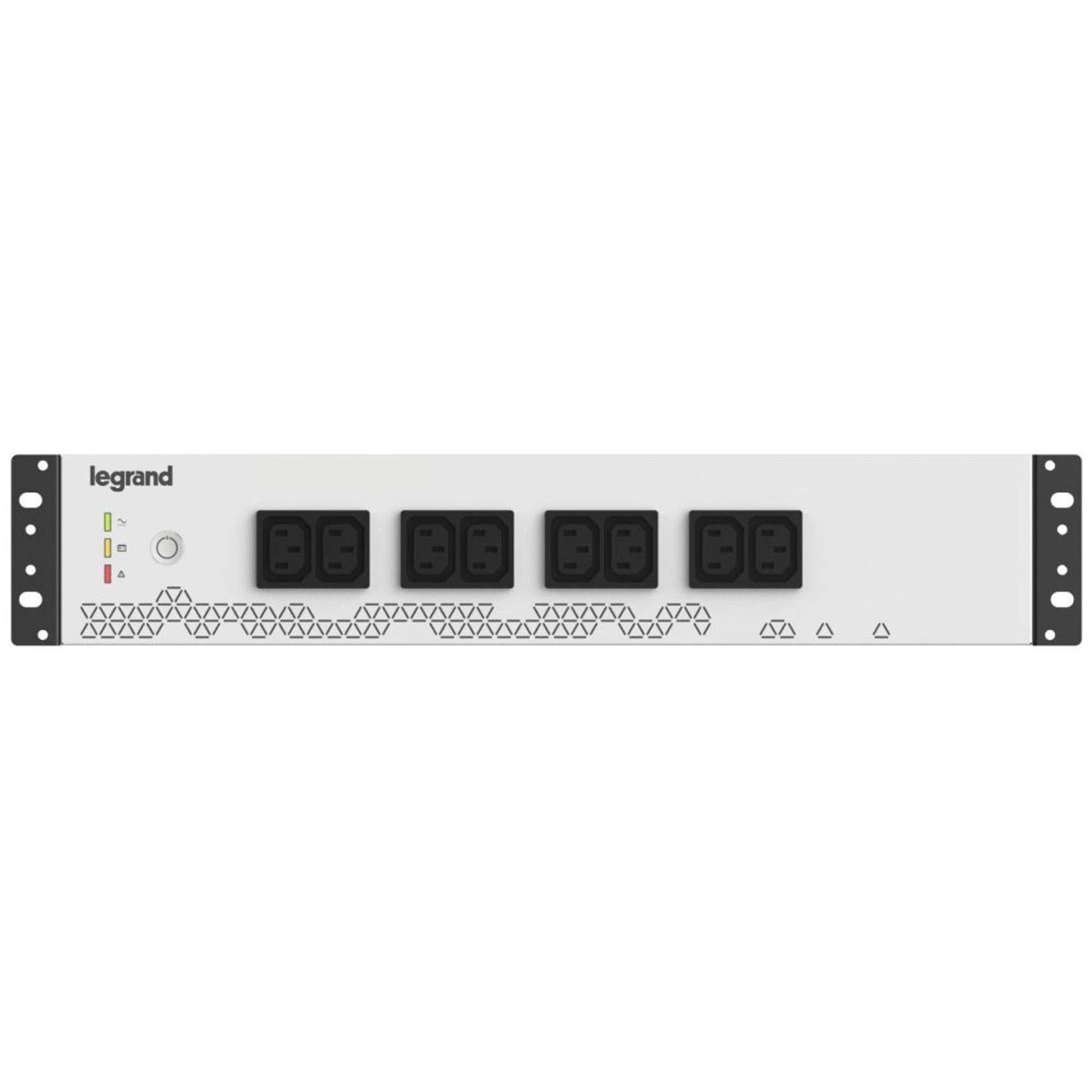Legrand Legrand, 310332 19" Rack PDU with Integrated UPS System, 800VA - 480W, 1-Phase 230V with 8-Way Schuko Power Strip for 19-Inch Racks/Power Distribution Cabinets, Bridging Time up to Max. 15 Minutes