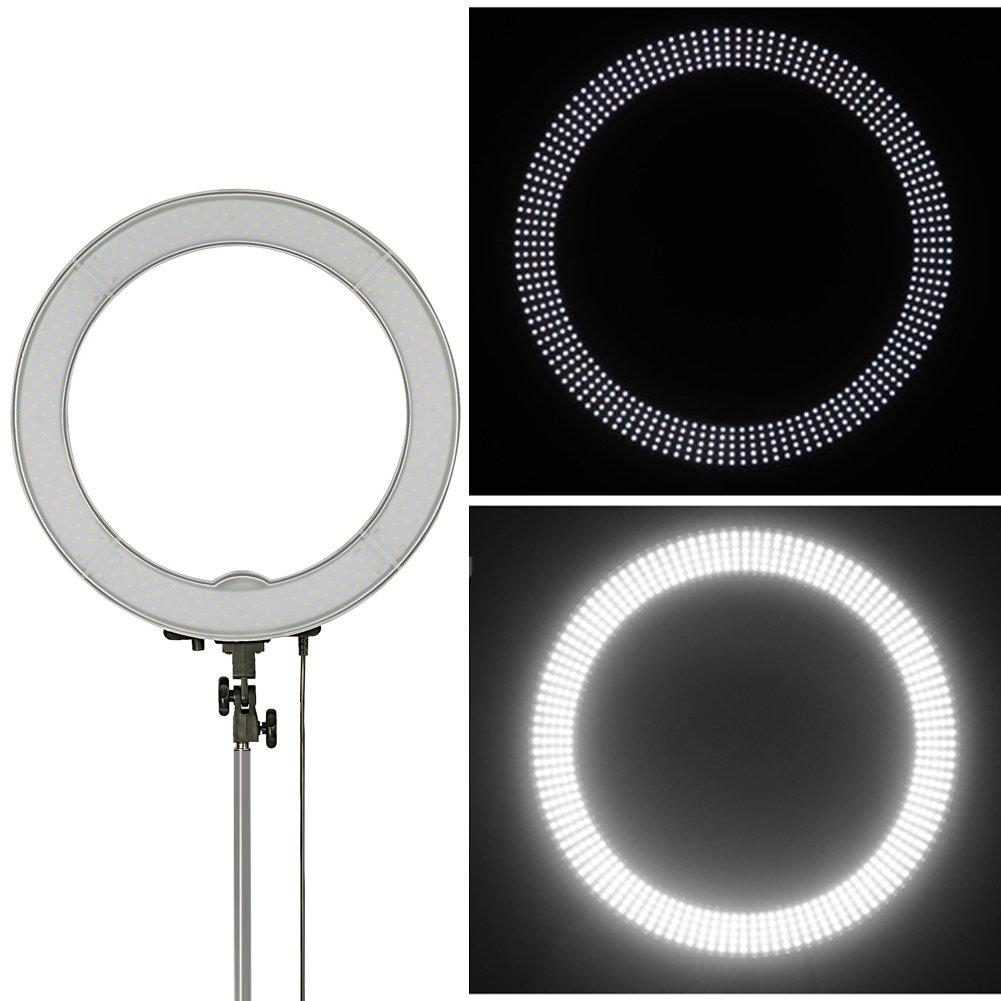 NEEWER Neewer 18 Inch Ring Light with Wall Mounting Boom Arm, 55W Dimmable 5500K Light with 240 LEDs Color Filter, Soft Tube and Carrying Bag for YouTube TikTok Selfies Video Photography