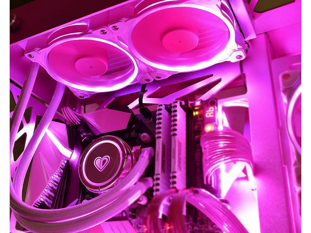 Leslied ID-Cooling PINKFLOW 240 Pink Symphony ARGB Light Effect Integrated Water-Cooled CPU Cooler