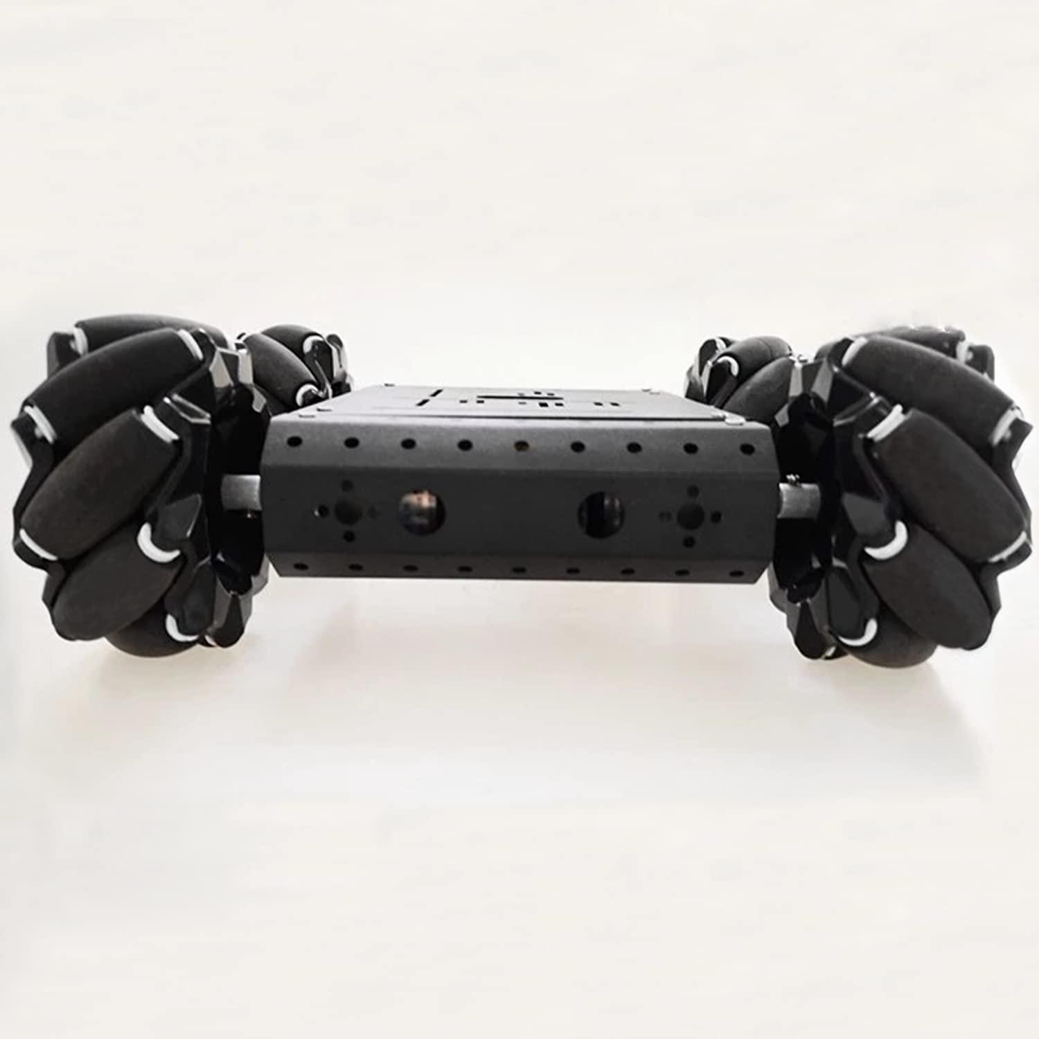 SmaringWing SmaringWing Premium 4WD Mecanum Wheel Robotic Chassis Kit for Arduino/Raspberry pi/Micobit, C400 96mm Omnidirectional Wheel DIY Smart RC Metal Car Chassis Platform with DC Speed Encoder Motor