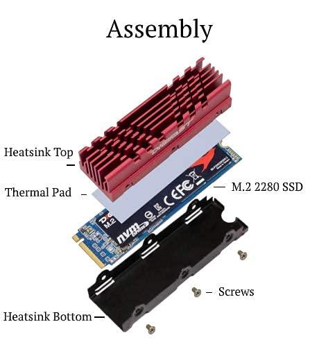 Digifast Digifast M.2 2280 SSD Premium Heatsink - Red