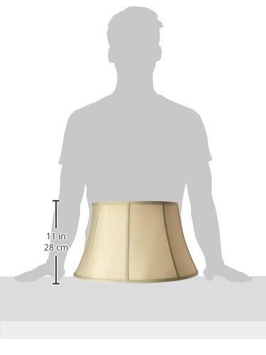 Royal Designs, Inc. Royal Designs Shallow Drum Bell Billiotte Lamp Shade, Beige, 13 x 19 x 11.25 (BS-711-19BG)