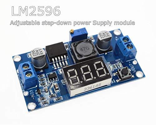 Stayhome365 Stayhome LM2596 LM2596S Power Module + LED Voltmeter DC-DC Adjustable Step-Down Power Supply Module with Digital Display