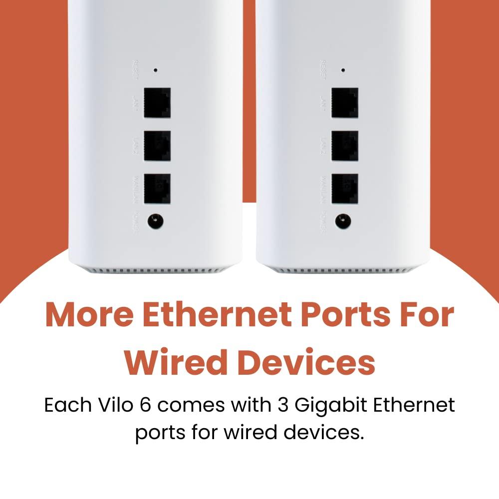 Vilo Vilo 6 Mesh Wi-Fi System Wi-Fi 6 AX1800 Coverage Up to 2,000 Sq Ft (1-Pack)
