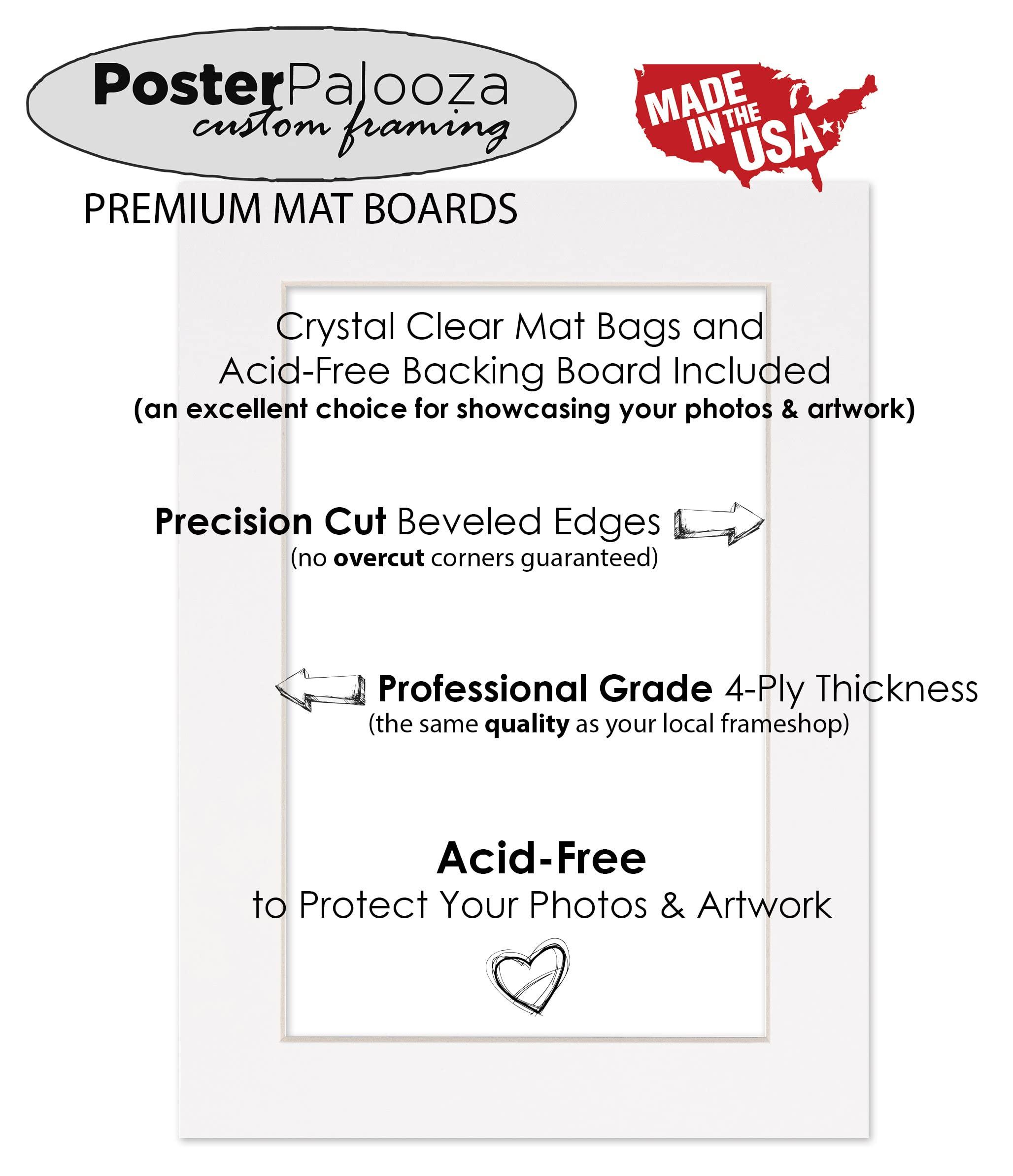 Poster Palooza 16x16 Mat for 20x20 Frame - Precut Mat Board Acid-Free Show Kit with Backing Board, and Clear Bags Teal Blue 16x16 Photo Matte Made to Fit a 20x20 Picture Frame Matboard for Framing, Pack of 1 Mat