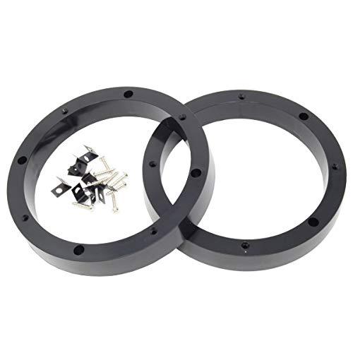 Audiopipe 3 Pairs 6.5" Plastic Speaker Spacer Rings - Subwoofer Mid Range Custom Installation Mounting Adapter
