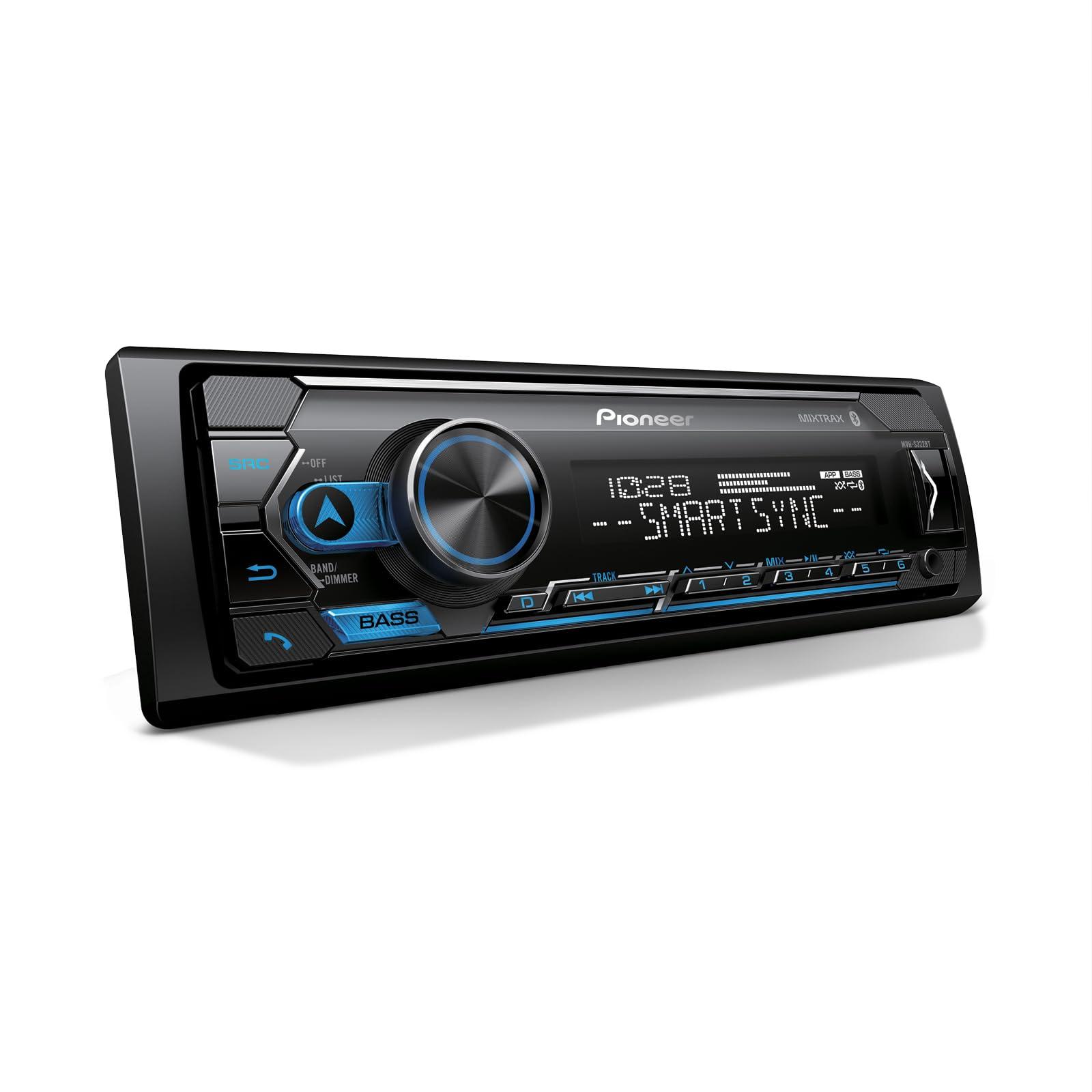 PIONEER Pioneer MVH-S322BT Bluetooth Car Stereo with USB/AUX Inputs, Smartphone Connectivity, Pioneer Smart Snyc, and Hands-Free Calling for Enhanced In-Car Audio Experience