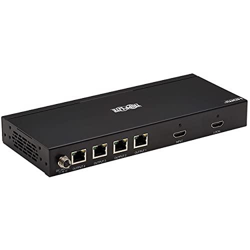 Tripp Lite Tripp Lite 4-Port HDMI Over Ethernet Cat6 Splitter - Up to 230 feet or 70.1 Meters - 4K 60Hz Video, HDR 4:4:4, PoC, HDCP 2.2, TAA Compliant (B127A-004-BH)