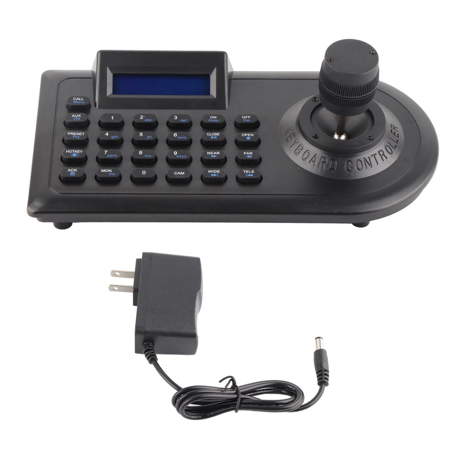 CHICIRIS PTZ Camera Keyboard, LCD Display Accurate Control PTZ Camera Controller 100-240V 3D for Surveillance (US Plug 100240V)