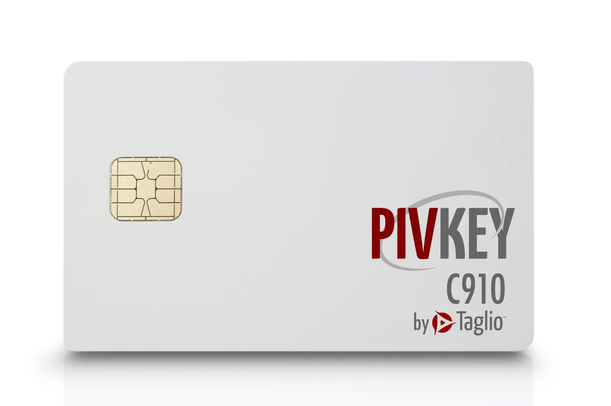Taglio Taglio PIVKey C910 Certificate Based PKI Smart Card for Authentication and Identification, Dual Interface Contact/Contactless Smart Card, Supports Windows PIV Drivers, Standard ISO.