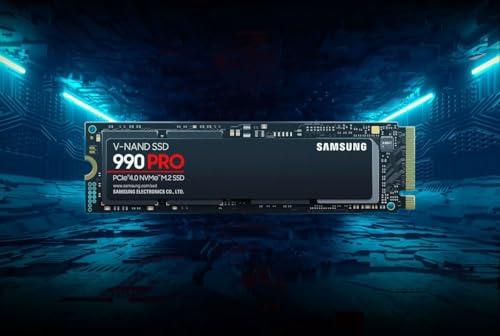 SAMSUNG Samsung 990 PRO 1TB PCIe 4.0 (up to 7450 MB/s) NVMe M.2 (2280) Internal Solid State Drive (SSD) (MZ-V9P1T0BW)