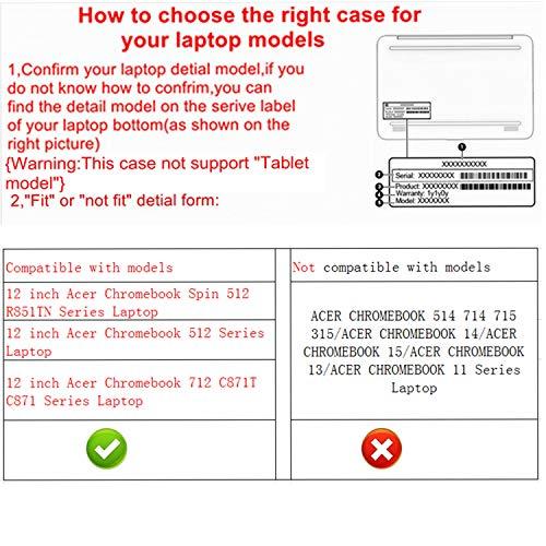 Alapmk Alapmk Protective Case Cover For 12\" Acer Chromebook Spin 512 R851TN R853TA/Acer Chromebook 512 C851 C852/Acer Chromebook 712 C871T C871 [Not fit Other Acer Chromebook Laptop],Love Tree