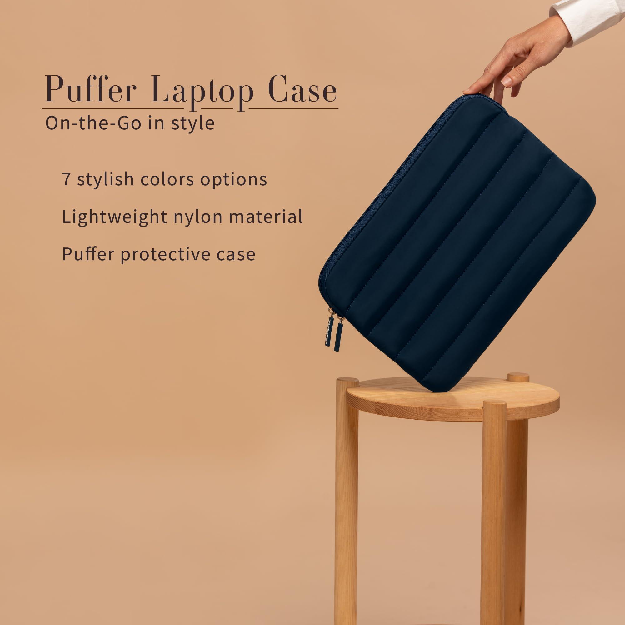 ANECDOTE. ANECDOTE Laptop Case 13-14 Inch A Perfect Laptop Sleeve That is Compatible with MacBook Air/Pro and iPad Pro 12.9 Fits in Your Bag, Made of 100% Nylon with Aesthetic Design (Navy)