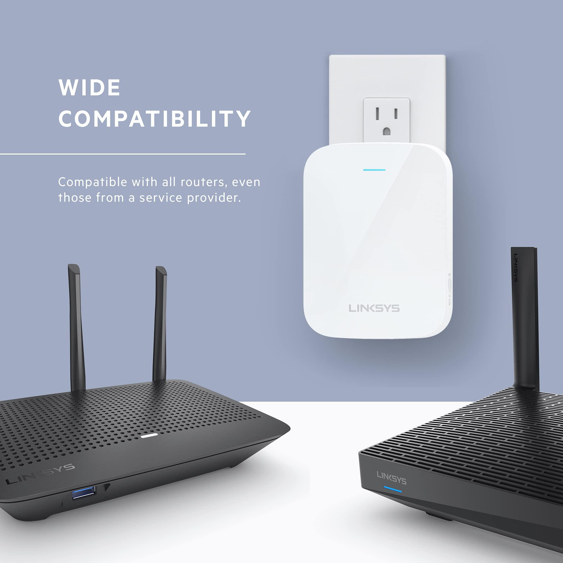 Linksys Linksys WiFi Extender, WiFi 6 Range Booster, Dual-Band Booster, Internet Repeater, 2,000 Sq. ft Coverage, Speeds up to (AX1800) 1.8Gbps - RE7310