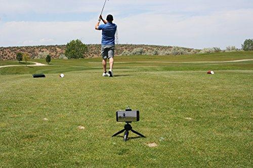 Golf Gadgets Golf Gadgets® - Folding Tripod Swing Recording System | Smartphone Tripod Setup. Great for The Range, or Course. Compatible with Most Phones. (Tripod Phone Mount)