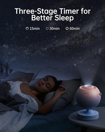 POCOCO POCOCO Galaxy Star Projector for Bedroom with Replaceable Optical Film Discs, Home Planetarium Night Light Projector with High-Definition Soft Light for Relax, Study, and Meditate, Stress Relief Gifts