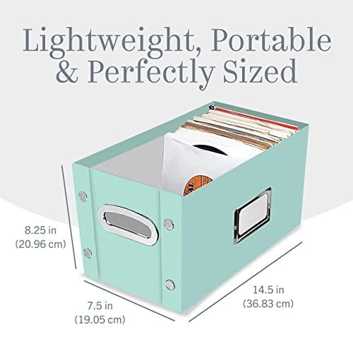 Snap-N-Store Snap-N-Store Vinyl Record Storage Box - 7"/45 RPM - 1 Pack Crate Holds up to 75 Vinyl Albums - Mint