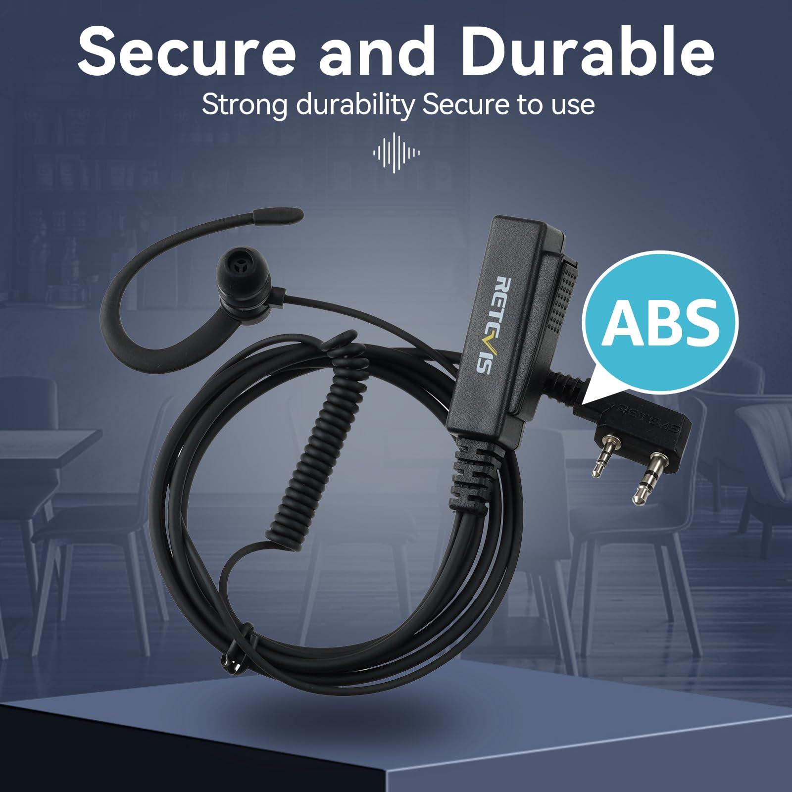 Retevis Retevis RT68 Walkie Talkie(10 Pack) Bundle with Earpiece(10 Pack),2 Way Radios Rechargeable with USB Charging Base and Adapter,Retevis G-Type Walkie Talkie Earpiece with Mic