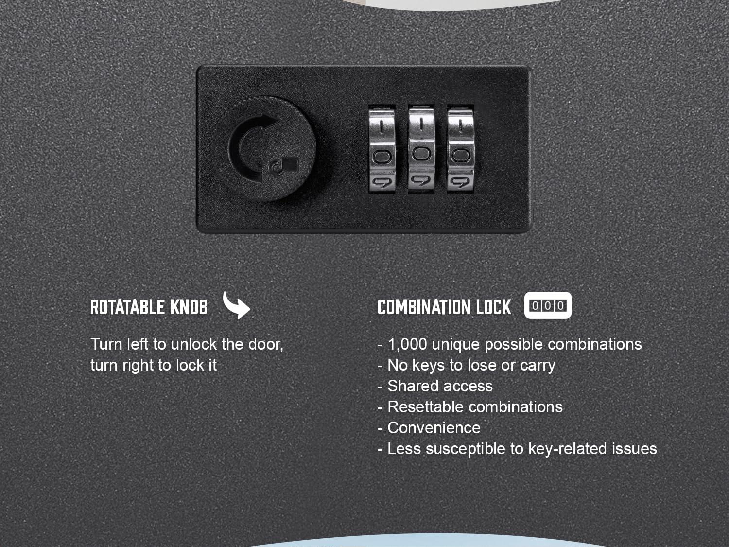 BARSKA Barska Combination Lock Key Kabinet Drop Box Wall Mount - Basic 156 Position