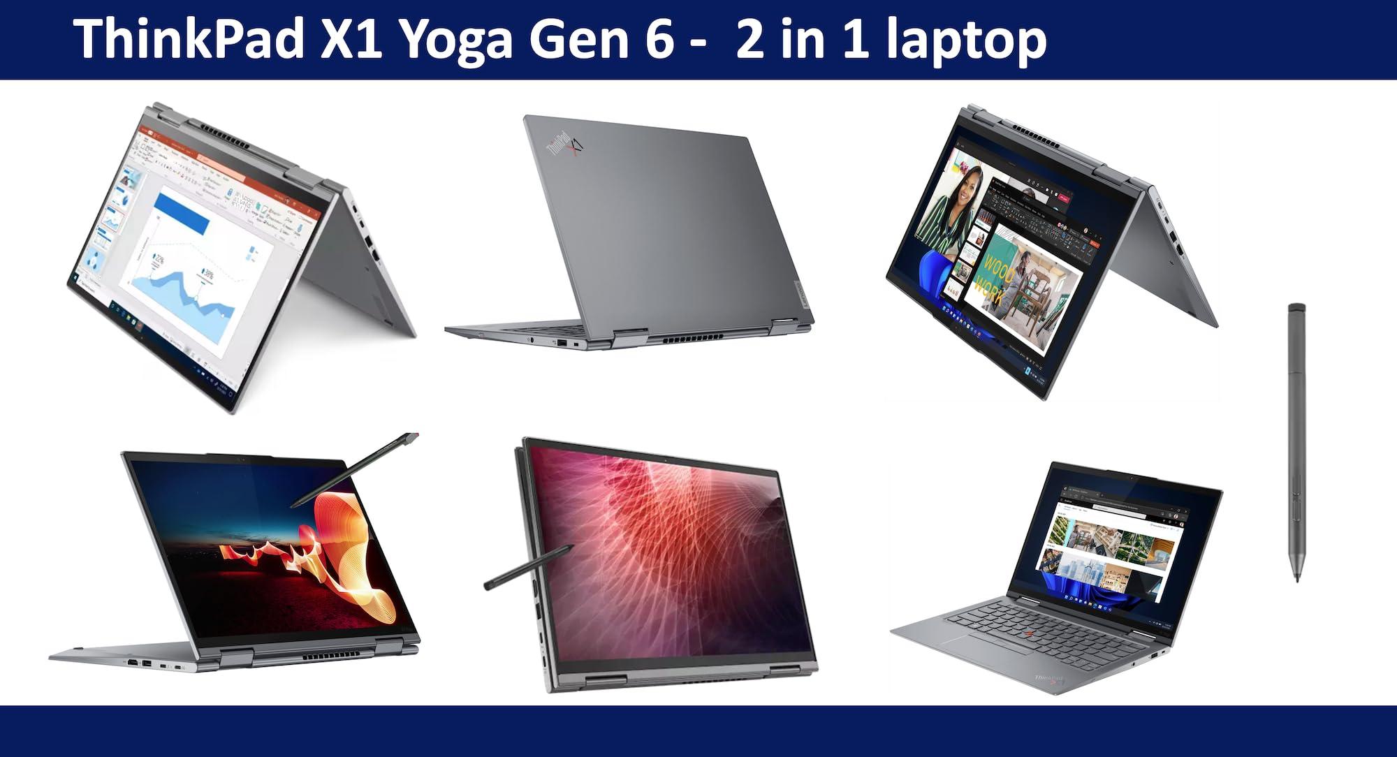 Lenovo Lenovo ThinkPad X1 Yoga Gen 6 14" FHD+ IPS, Touchscreen, 500 Nits, 2-in-1 Laptop (Intel i7-1165G7, 16GB RAM, 1TB PCIe SSD, Backlit KYB, Fingerprint, 2 Thunderbolt 4, Active Pen, Win10P) w/DKZ Hub