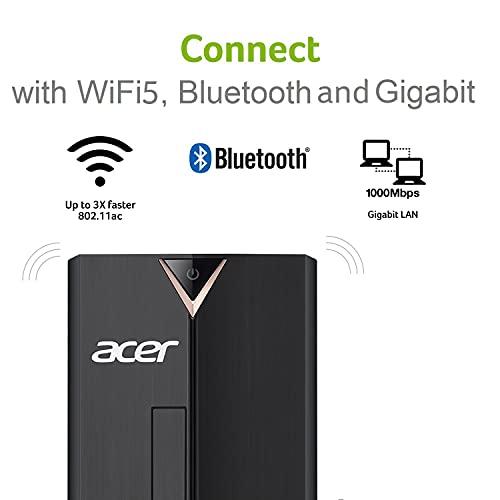 acer Acer Aspire XC-830-UA91 Desktop | Intel Celeron J4125 Quad-Core Processor (Up to 2.7GHz) | 8GB 2400MHz DDR4 | 256GB NVMe M.2 SSD | 8X DVD | Wi-Fi 5 | Bluetooth 4.2 LE | Windows 10 Home